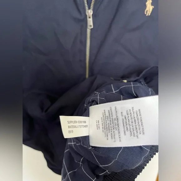 Polo Ralph Lauren Navy Blue Vest Men’s Plaid Lined Pony Logo Size M - Picture 5 of 6
